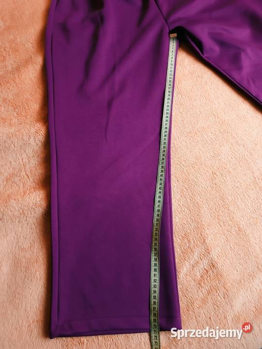 Fioletowy komplet masełko marynarka i spodnie śląskie