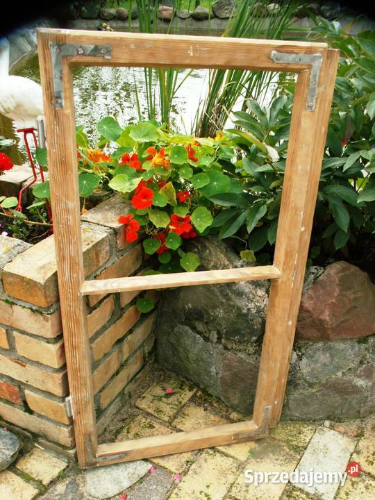 Stare okno rama retro loft lustro zdjęcia 58x101 Ełk