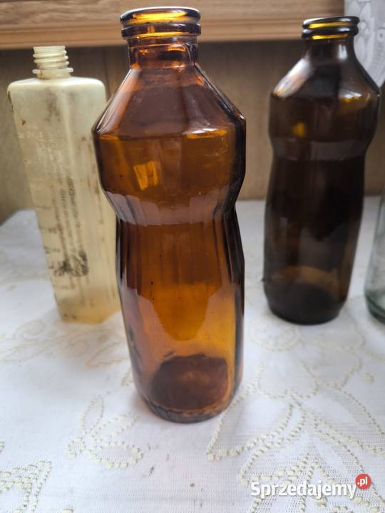 Stare Butelki PRL Motoryzacyjne Olej Samochodowy Dębica