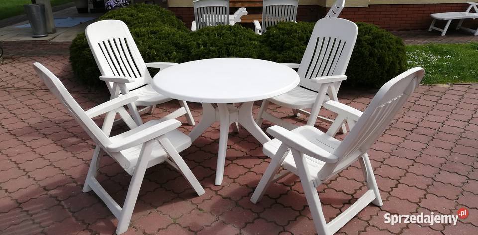 Fotele ogrodowe stół komplet  leżak krzesło