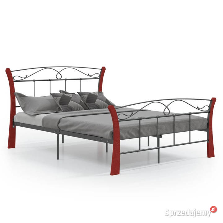 Łóżko Metalowe Czarne Rama Łóżka Ze Stelażem 120 100cm Warszawa