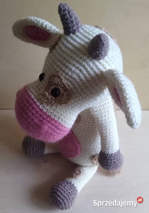 Krowa Krówka Amigurumi Crochet Maskotka Handmade pomorskie Gdańsk