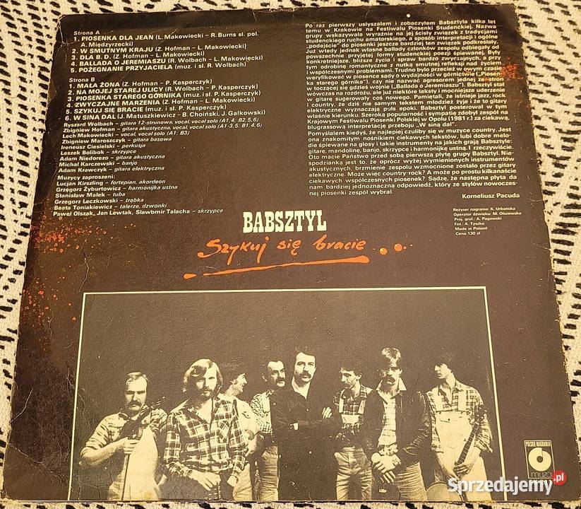 Gang Marcela Babsztyl płyty winylowe z roku 1984 kujawsko-pomorskie Chełmno