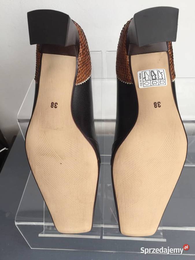 Czółenka Damskie CzarnoBrązowe 39 inna dolnośląskie sprzedam
