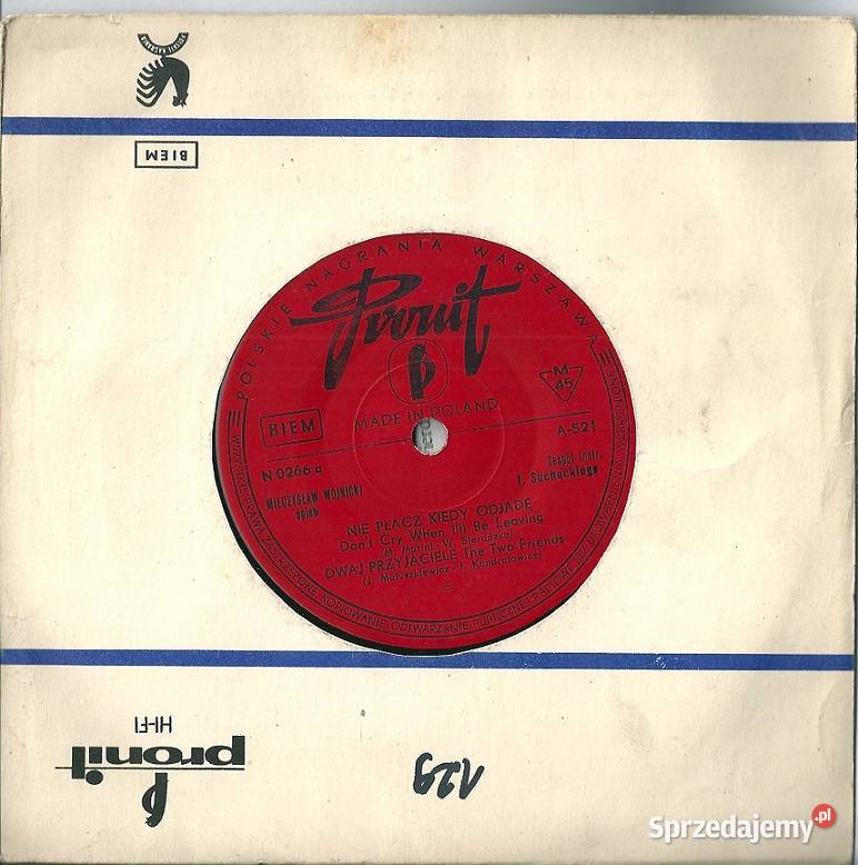 Płyta winylowa 7 Mieczysław Wojnicki Nie płacz łódzkie Łódź