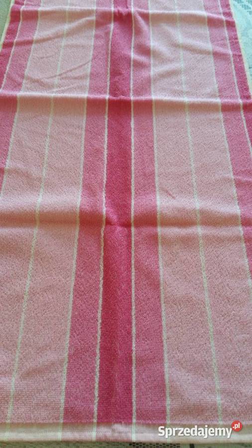 Ręcznik frote różowy tłoczone wzory łódzkie