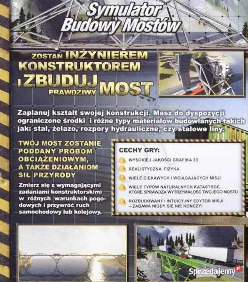 Symulator Budowy Mostów maszyny budowlane dźwigi
