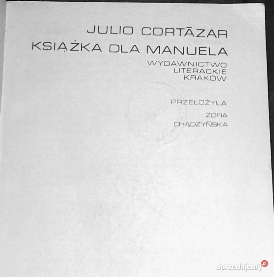 Książka Manuela Julio Cortzar Pozostałe Chełm