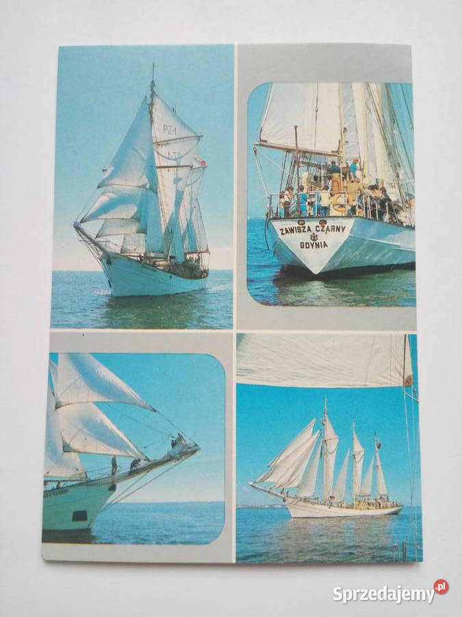 Pocztówka Żaglowiec ZHP Zawisza Czarny 1986r Antyki, Sztuka, Kolekcje Dąbrowa Górnicza