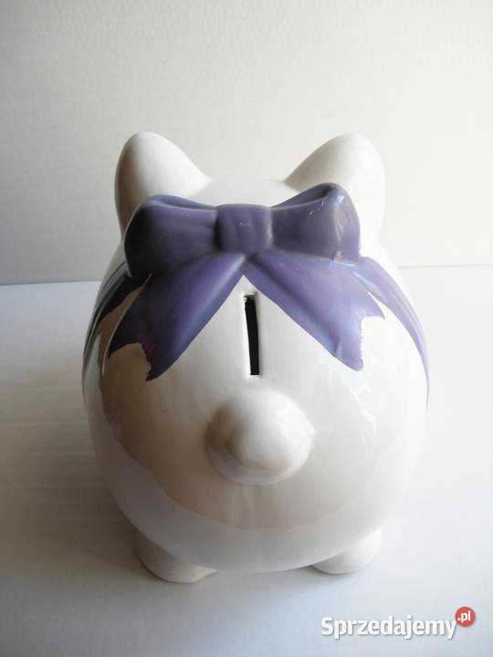 duża świnka skarbonka vintage ceramika śląskie Częstochowa