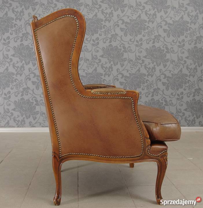 Fotel uszak skóra naturalna stylizowany 4835 opolskie Nysa