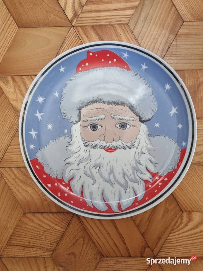 Talerz Święty Mikołaj PRL Lublin