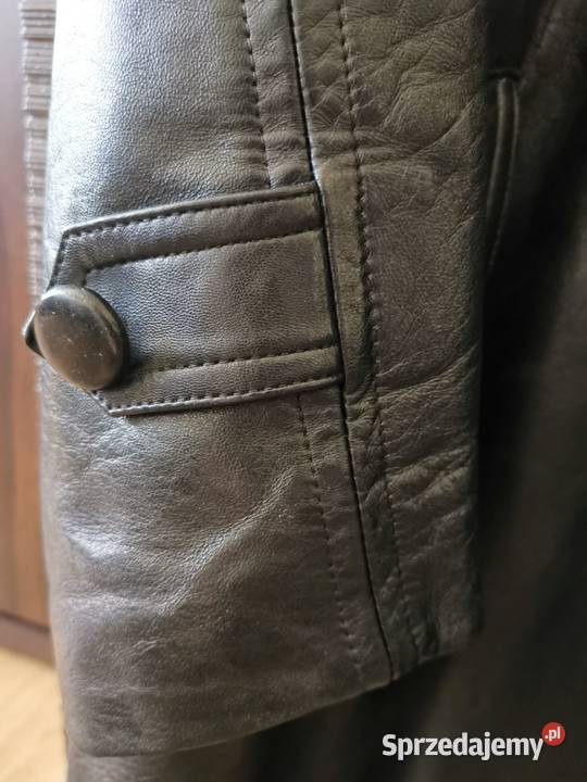 PŁASZCZ DŁUGI SKÓRA NATURALNA PATRZ WYMIARY Kurtki i płaszcze Grudziądz