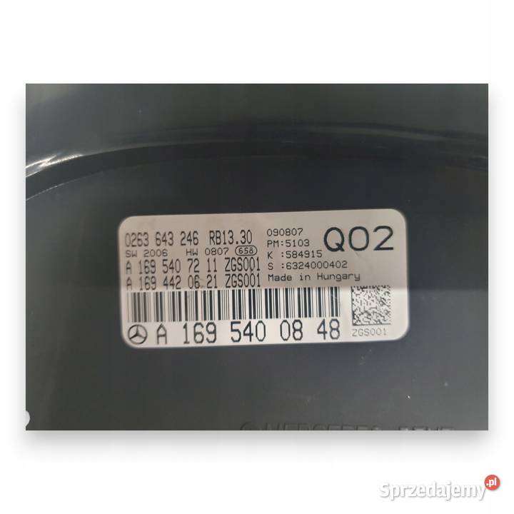 LICZNIK ZEGARY A1695400848 Mercedes W169 20 CDI Chełm