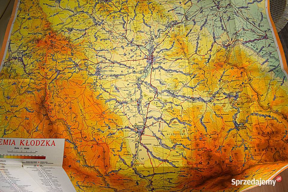 Ziemia Kłodzka mapa turystyczna z 1983 roku Chełmno