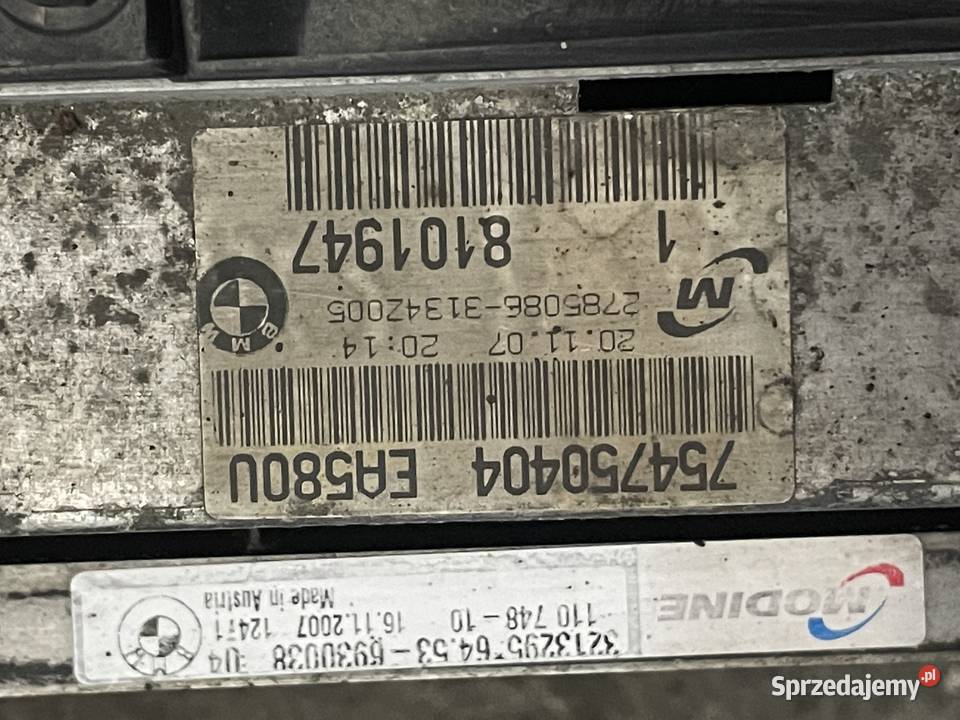 Chłodnice wody klimy wentylator pas przedni BMW Szprotawa