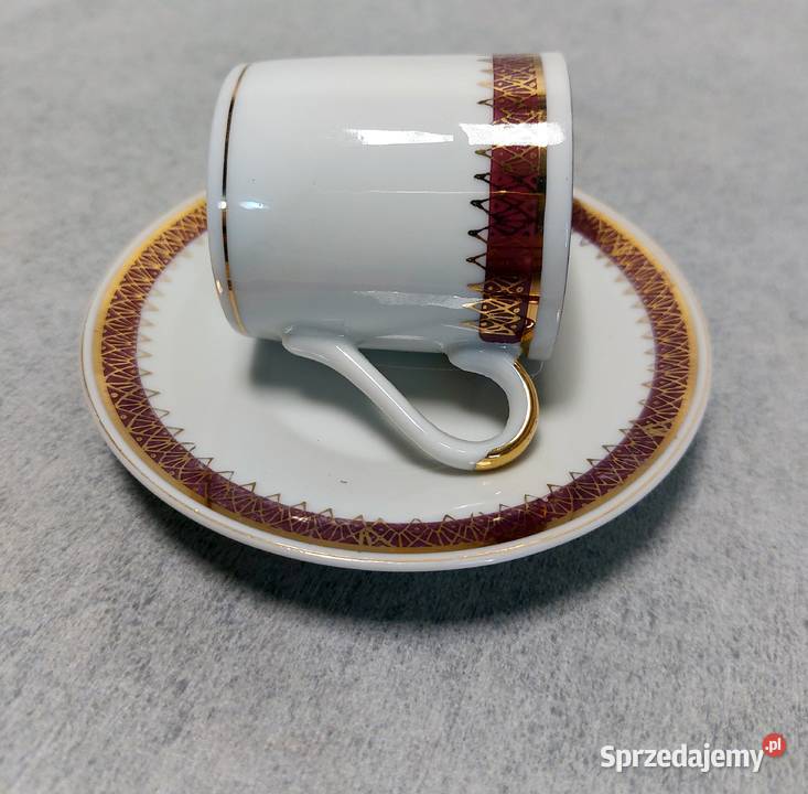 Kolekcjonerski duet filiżanka ornament złoccenia Dobrzany sprzedam