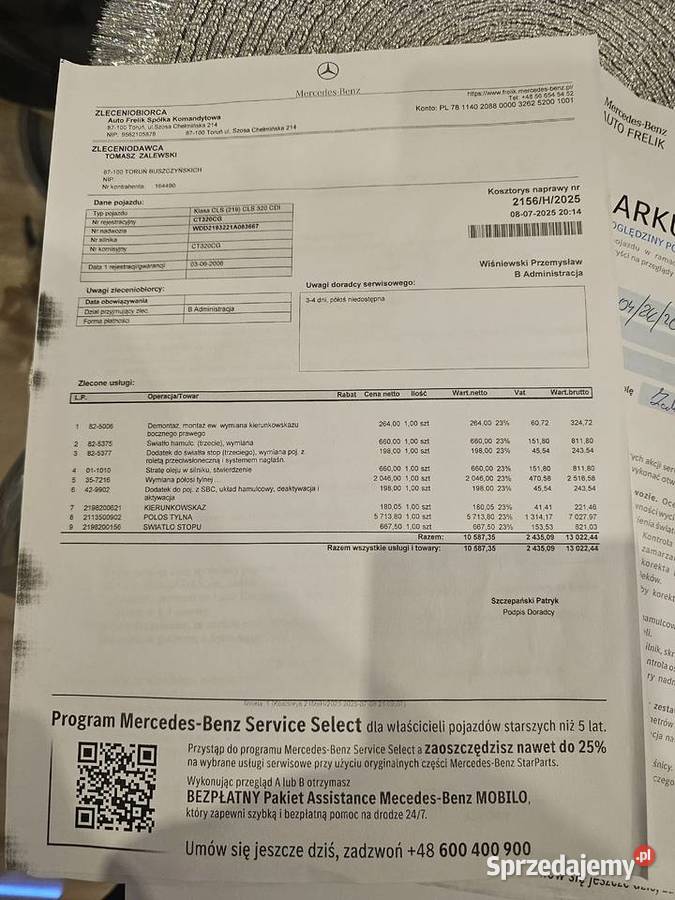 Mercedes Cls 287 skrzynia Agility AMG stan Gdańsk