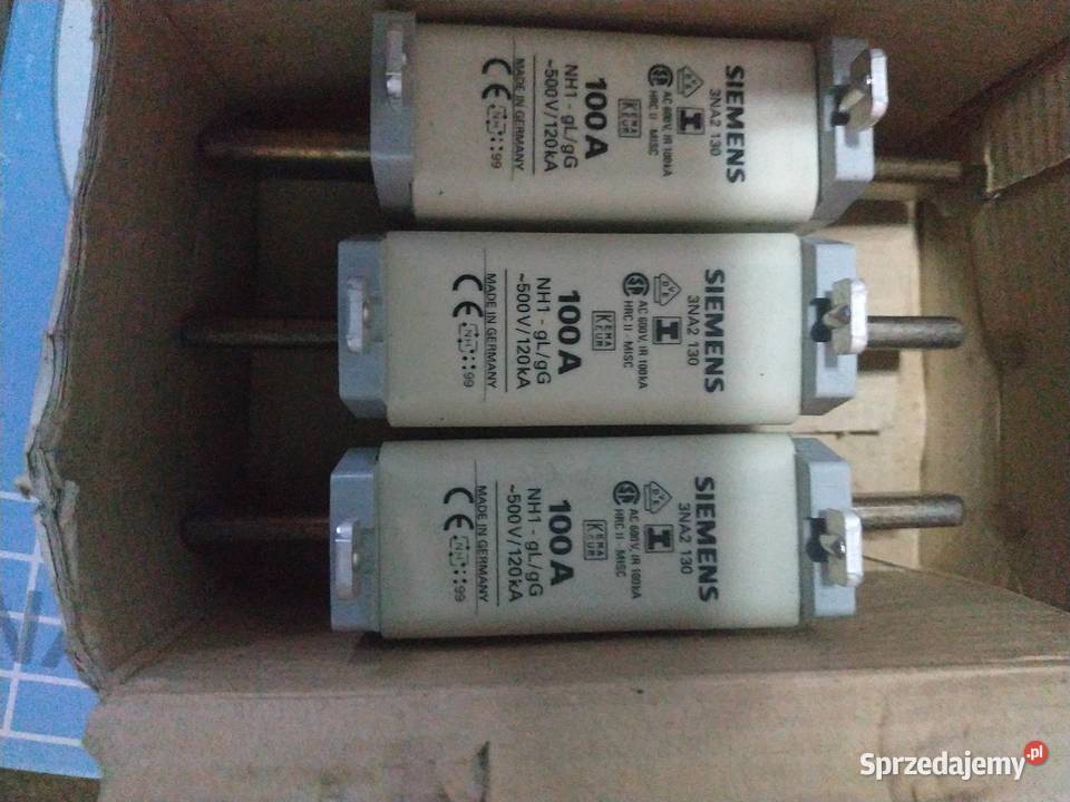 Wkładki Topikowe Siemens 3NA2 117 100A Olkusz