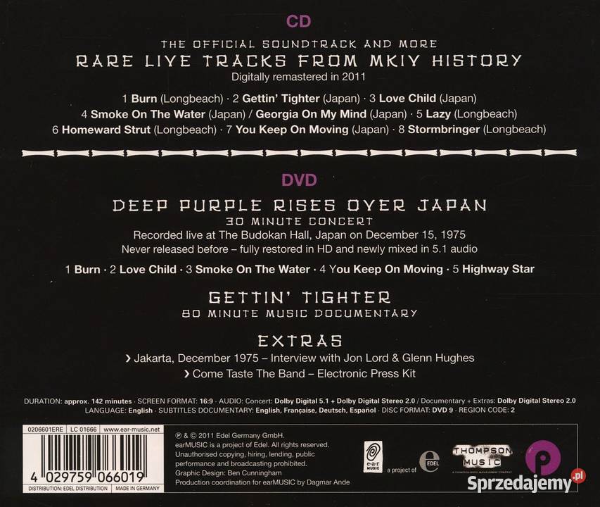 Album Wspaniały Zestaw CDDVD DEEP PURPLE Zabrze sprzedam