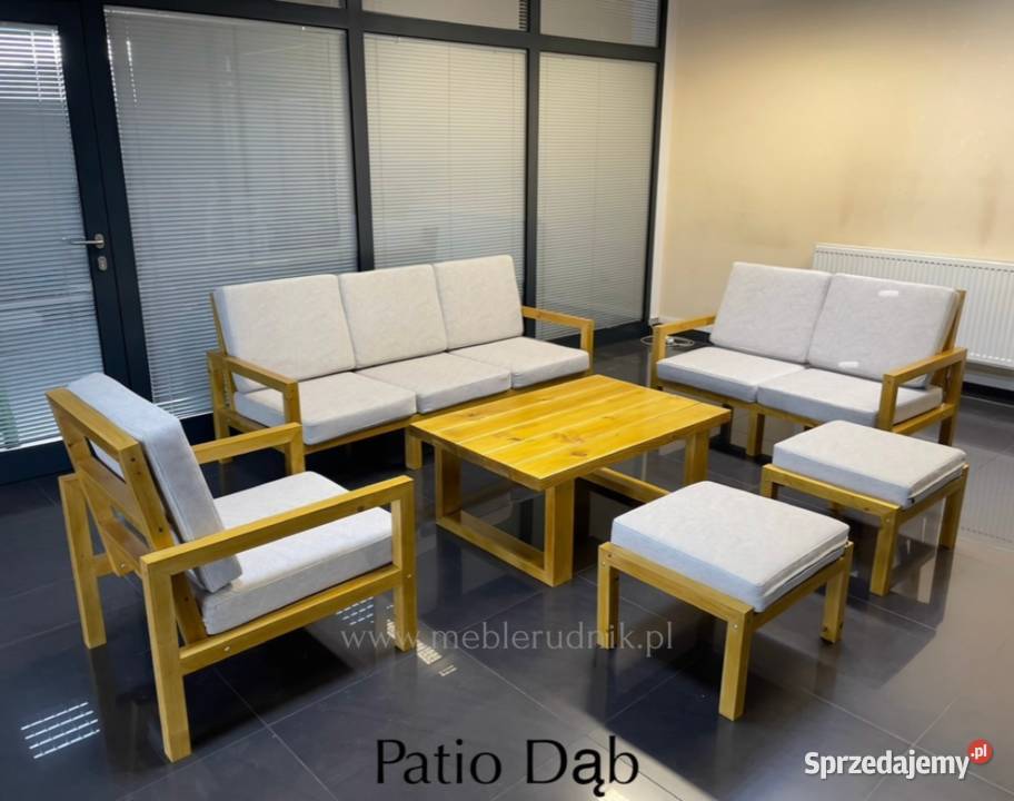 Meble ogrodowe tarasowe drewniane patio promocja