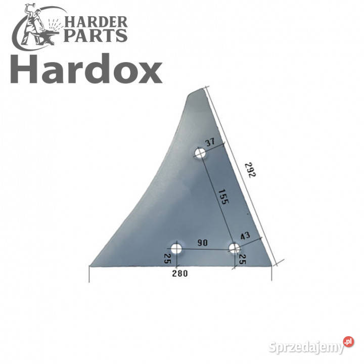 Pierś HARDOX 619121L 619169L części do pługa podlaskie Suwałki
