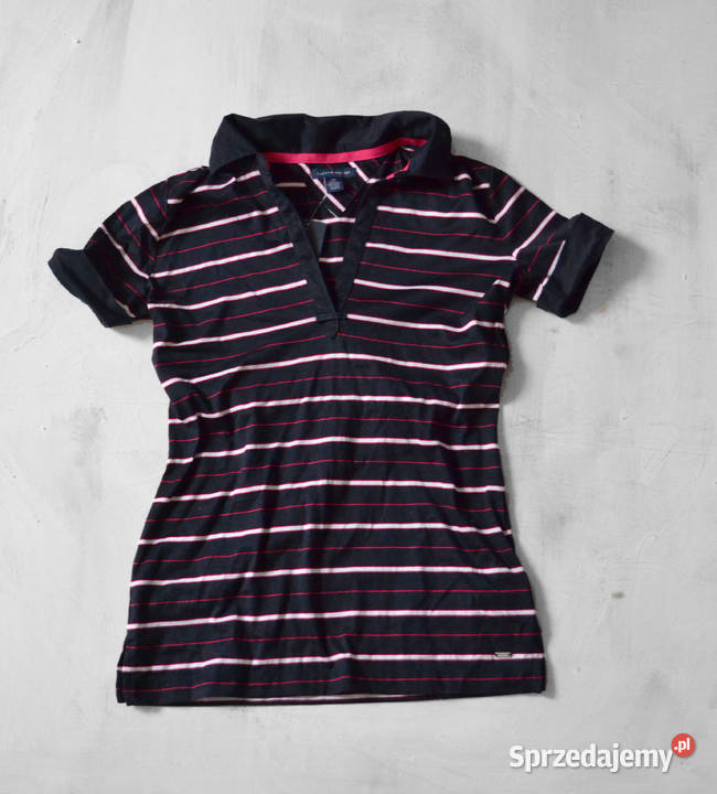 koszulka polo Tommy Hilfiger XSS 36 paski niebieski