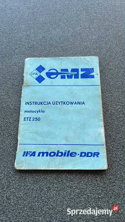 Instrukcja użytkownika MZ etz 250 ddr