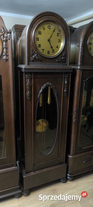 Gustav Becker zegar stojący śliczna ciemna baba Antyki sprzedam