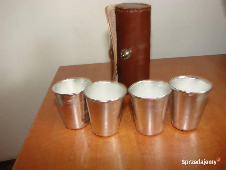 MORS aluminiowe kieliszki w skórzanym futerale Pruszcz Gdański