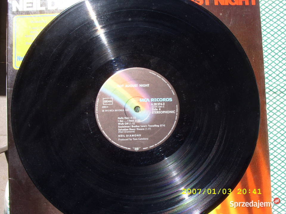 Winyl LP Rock NEIL DIAMONDHOT AUGUST MCA REC 2 rock