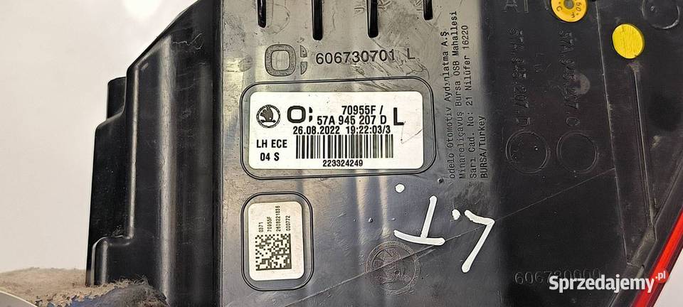 LAMPA LEWA TYŁ SKODA KAROQ FACELIFTING kujawsko-pomorskie