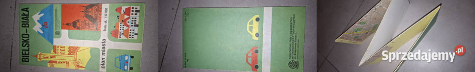 BielskoBiała plan miasta PRL niskonakładowy Antyki, Sztuka, Kolekcje Łęczyca sprzedam