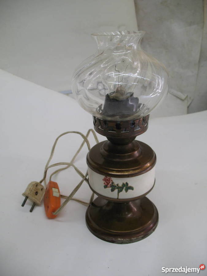 stylowa stara lampa stołowa nocna elektryczna Żory