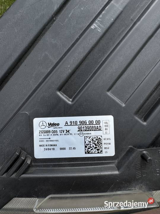 Lampa lewa przednia MERCEDES SPRINTER W910 lewy Gościeradów Ukazowy sprzedam