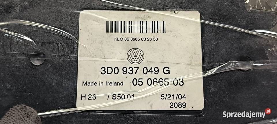 KOMPUTER VOLKSWAGEN PHAETON 3D0937049G Lipno