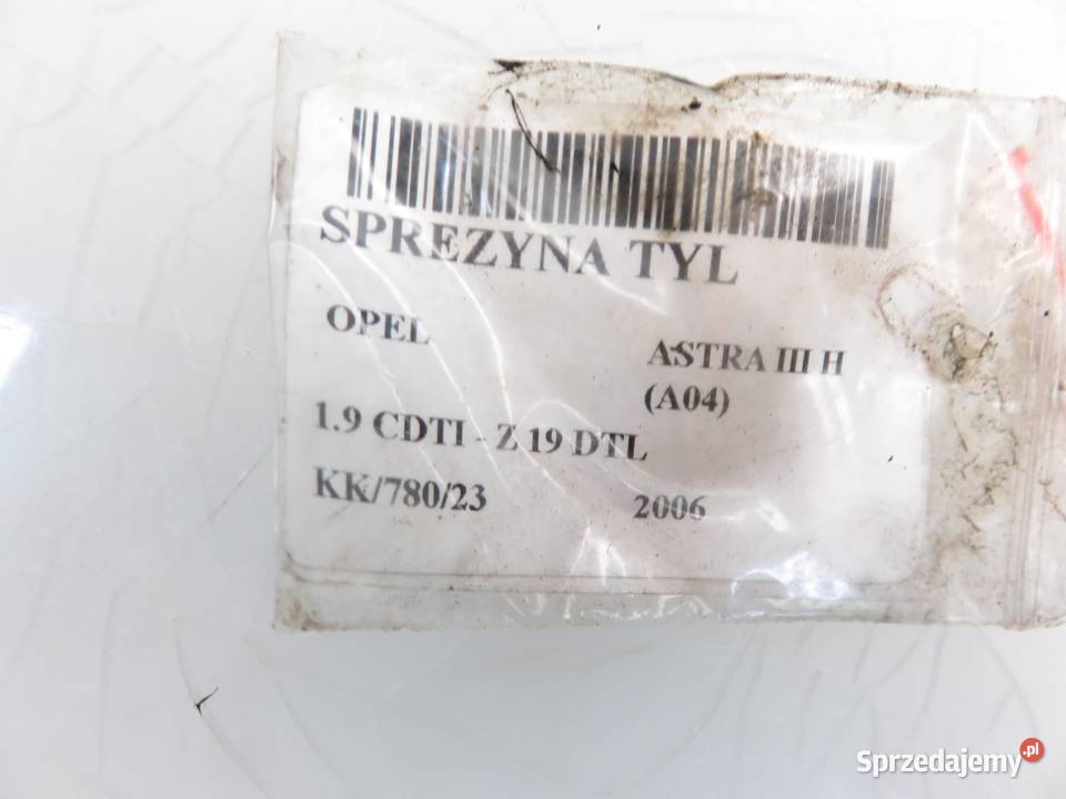 SPRĘŻYNA TYŁ OPEL ASTRA III H HB osobowe