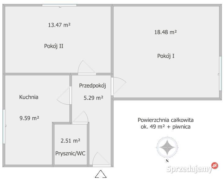 Okazja Dwupokojowe mieszkanie do remontu dolnośląskie Iwiny sprzedam