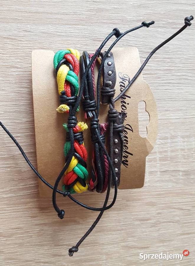 085 Nowa bransoletka męska zestaw komplet Szczecin sprzedam