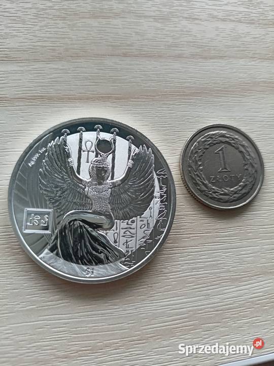 Sierra Leone Egyptian Gods Isis Srebro 1 oz mazowieckie Warszawa
