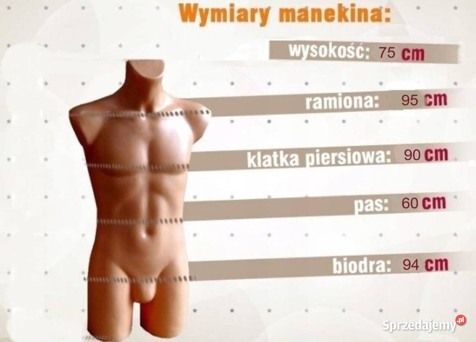 Manekin Tors Damski Długi Beżowy Plastik Rewal sprzedam