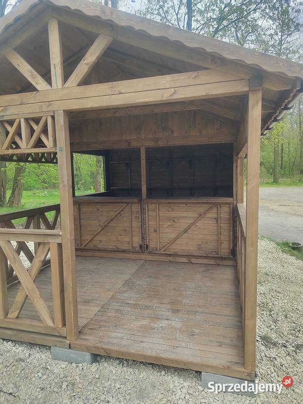 DOMEK HANDLOWY 7 DREWNIANY KIOSK SKLEPIK Parzymiechy sprzedam