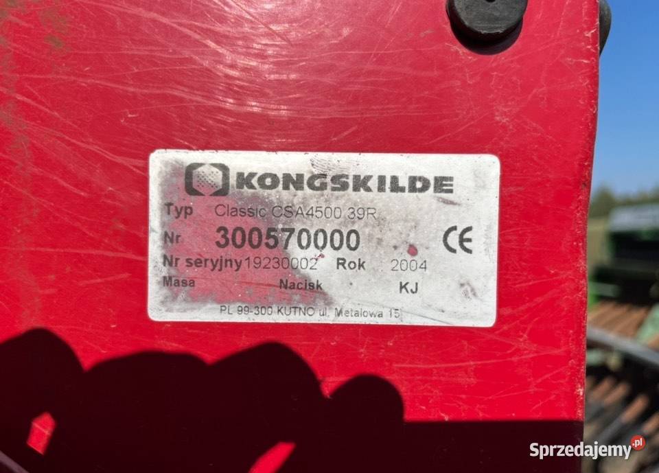 Agregat uprawowosiewny siewnik KONGSKILDE warmińsko-mazurskie Gołdap sprzedam