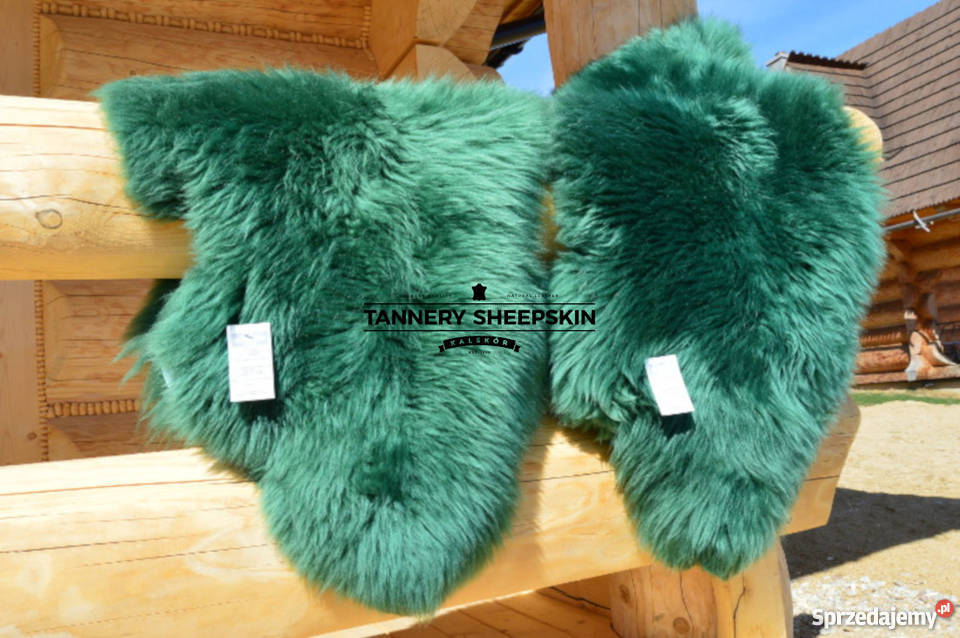Skóry Owcze Dekoracyjne Naturlane Zielone