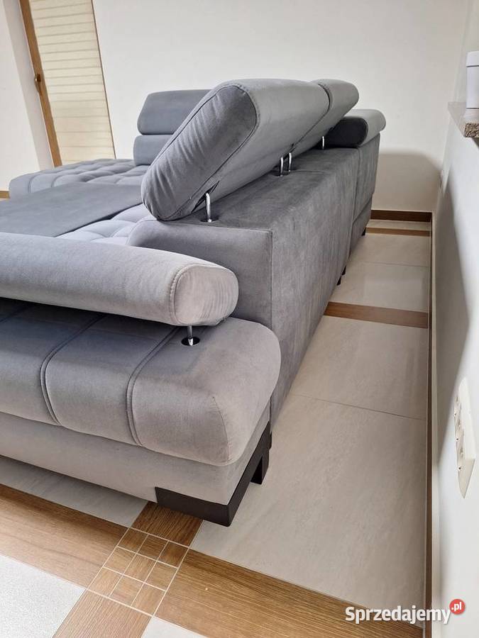 WERSAL Narożnik Wypoczynek welurowy z funkcją Borki