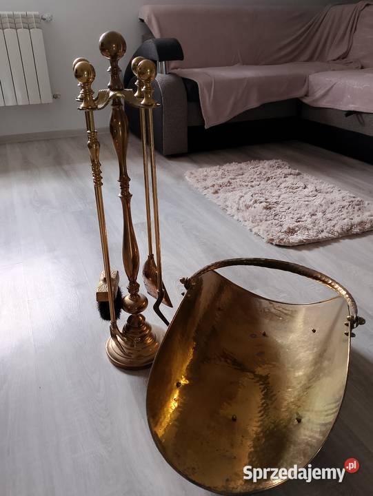 Zestaw mosiężny do kominka podkarpackie Grzegorzówka