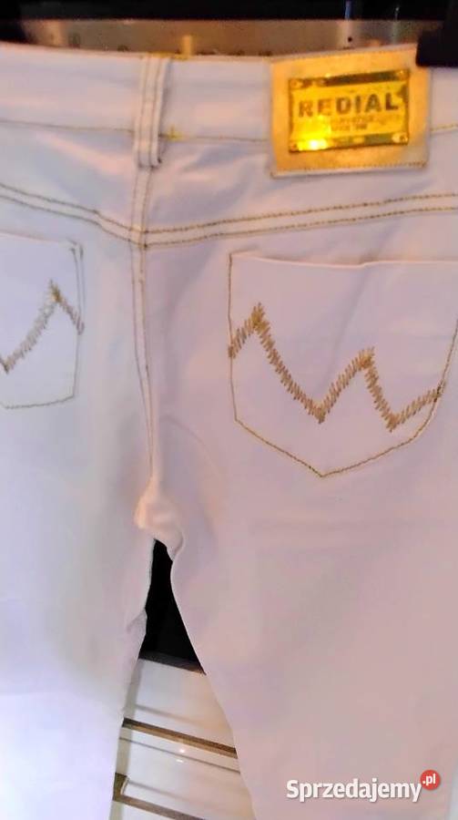 Spodnie Białe Jeans Damskie REDIAL Luxury Style Nowa Sól