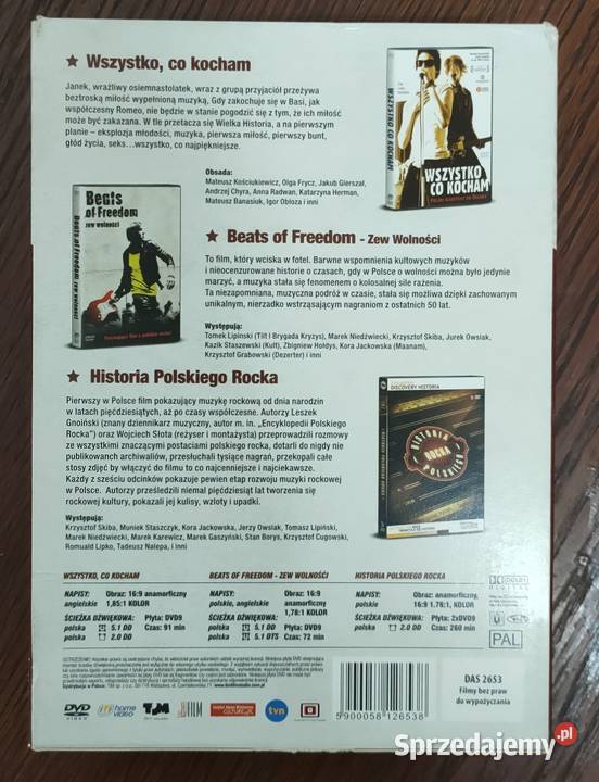Zew wolności 4xDVD Wszystko co kocham Historia Sosnowiec