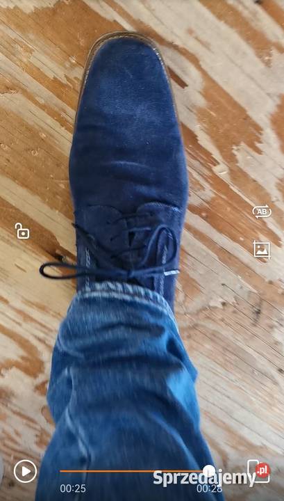 Eleganckie Buty firmowe Skóra Naturalna ZAMSZ 44 Łask