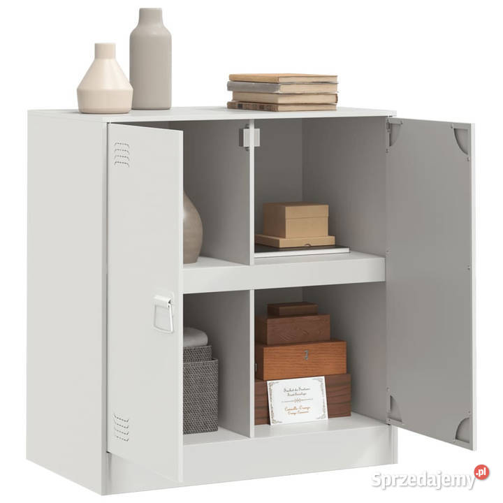Szafka boczna biała 67x39x73 stal WM841678 Meble mazowieckie Warszawa